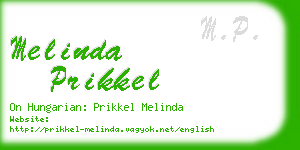 melinda prikkel business card